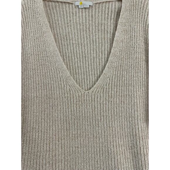 Boden Sparkle Ribbed Fluffy V-Neck Sweater US 16 18 1X XL - Picture 5 of 9